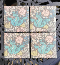 Load image into Gallery viewer, William Morris Compton Floral Design Ceramic Coasters Set of Four