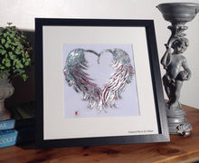 Load image into Gallery viewer, Silver Metal Leaf Feather Art work