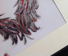 Load image into Gallery viewer, Silver Metal Leaf Feather Art work