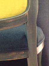 Load image into Gallery viewer, ‘Absinthe’ Vintage Velvet Bedroom Chair