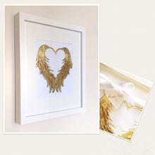 Load image into Gallery viewer, Gold Metal Leaf Feather Art Work
