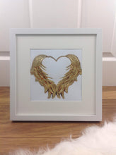 Load image into Gallery viewer, Gold Metal Leaf Feather Art Work
