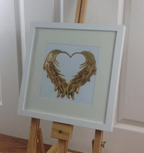 Load image into Gallery viewer, Gold Metal Leaf Feather Art Work
